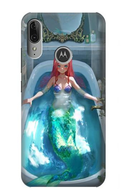S3911 Cute Little Mermaid Aqua Spa Hülle Schutzhülle Taschen für Motorola Moto E6 Plus, Moto E6s