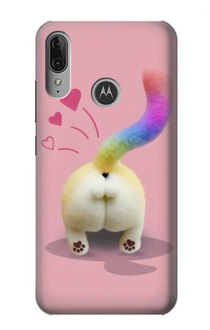 S3923 Cat Bottom Rainbow Tail Hülle Schutzhülle Taschen für Motorola Moto E6 Plus, Moto E6s