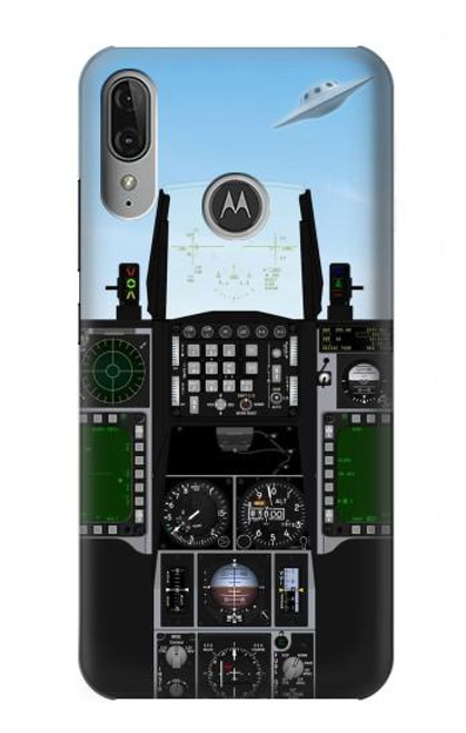 S3933 Fighter Aircraft UFO Hülle Schutzhülle Taschen für Motorola Moto E6 Plus, Moto E6s