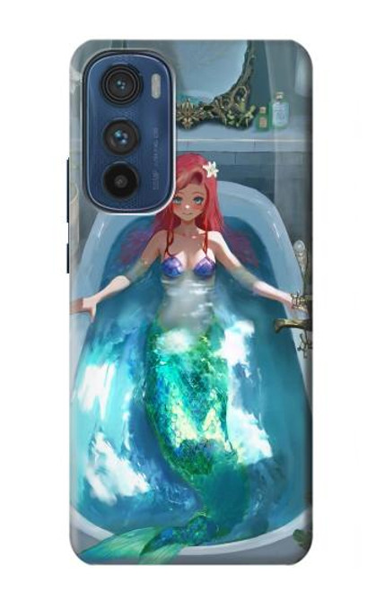 S3911 Cute Little Mermaid Aqua Spa Hülle Schutzhülle Taschen für Motorola Edge 30