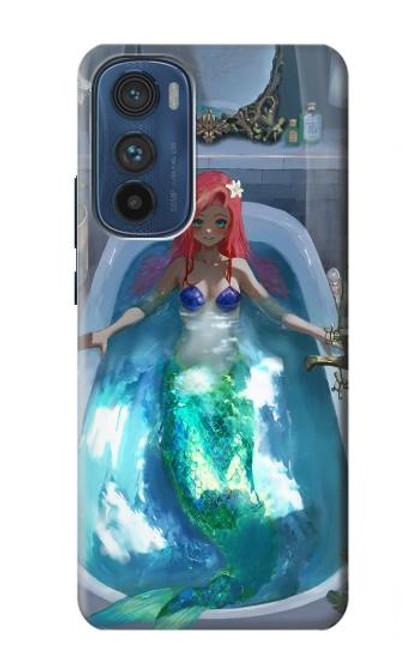 S3912 Cute Little Mermaid Aqua Spa Hülle Schutzhülle Taschen für Motorola Edge 30