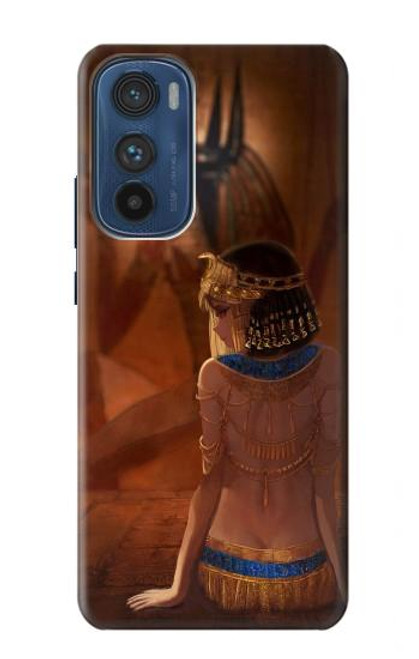 S3919 Egyptian Queen Cleopatra Anubis Hülle Schutzhülle Taschen für Motorola Edge 30