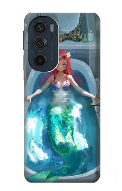 S3911 Cute Little Mermaid Aqua Spa Hülle Schutzhülle Taschen für Motorola Edge 30 Pro