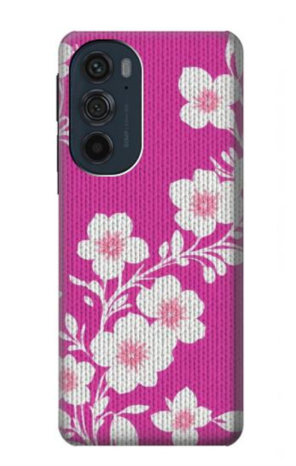 S3924 Cherry Blossom Pink Background Hülle Schutzhülle Taschen für Motorola Edge 30 Pro