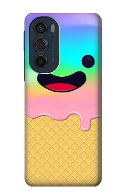 S3939 Ice Cream Cute Smile Hülle Schutzhülle Taschen für Motorola Edge 30 Pro