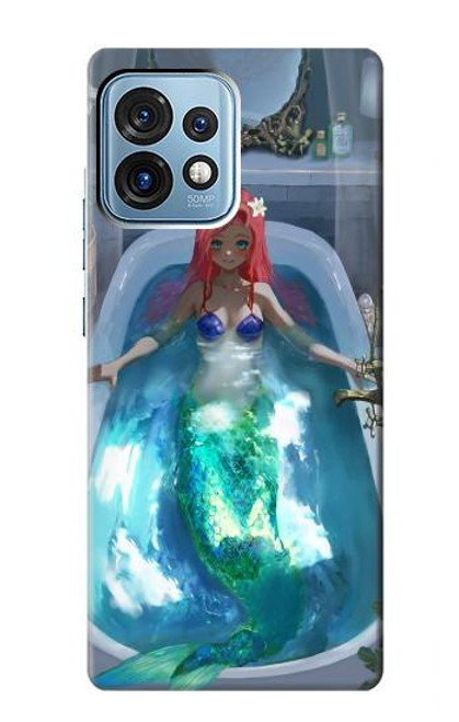 S3912 Cute Little Mermaid Aqua Spa Hülle Schutzhülle Taschen für Motorola Edge+ (2023), X40, X40 Pro, Edge 40 Pro