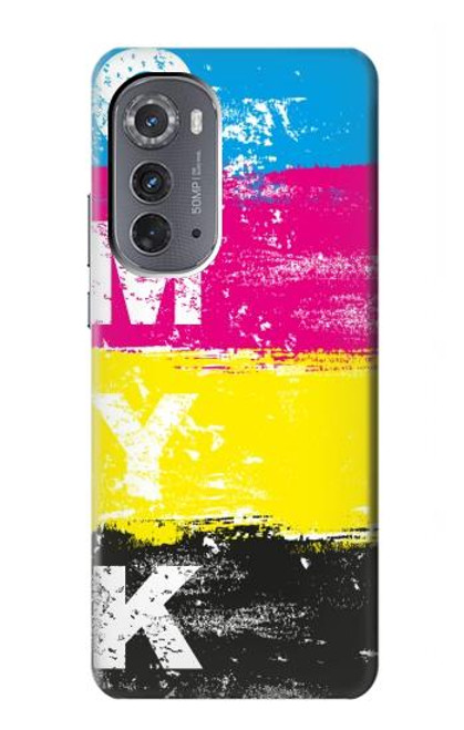 S3930 Cyan Magenta Yellow Key Hülle Schutzhülle Taschen für Motorola Edge (2022)