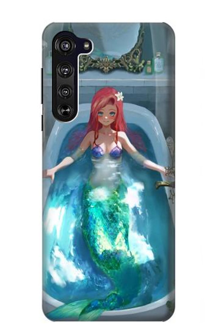 S3911 Cute Little Mermaid Aqua Spa Hülle Schutzhülle Taschen für Motorola Edge