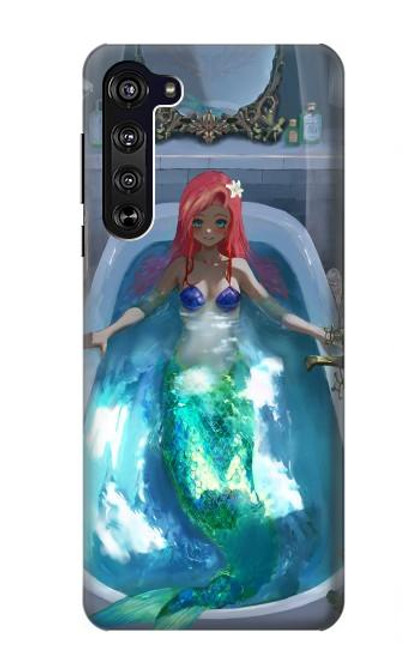 S3912 Cute Little Mermaid Aqua Spa Hülle Schutzhülle Taschen für Motorola Edge
