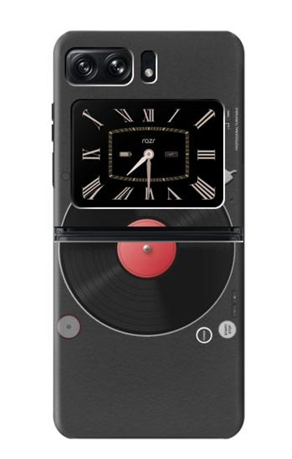 S3952 Turntable Vinyl Record Player Graphic Hülle Schutzhülle Taschen für Motorola Moto Razr 2022