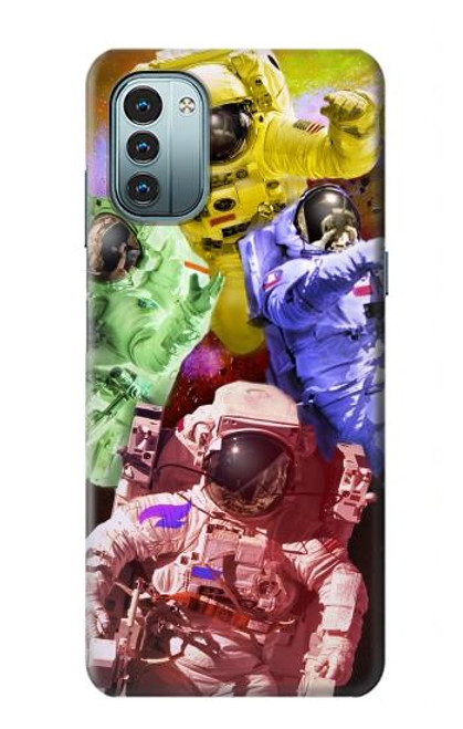 S3914 Colorful Nebula Astronaut Suit Galaxy Hülle Schutzhülle Taschen für Nokia G11, G21