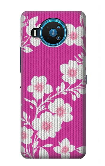 S3924 Cherry Blossom Pink Background Hülle Schutzhülle Taschen für Nokia 8.3 5G