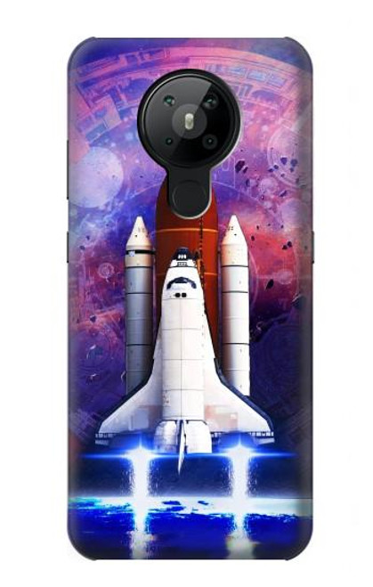 S3913 Colorful Nebula Space Shuttle Hülle Schutzhülle Taschen für Nokia 5.3