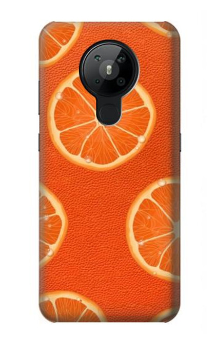 S3946 Seamless Orange Pattern Hülle Schutzhülle Taschen für Nokia 5.3