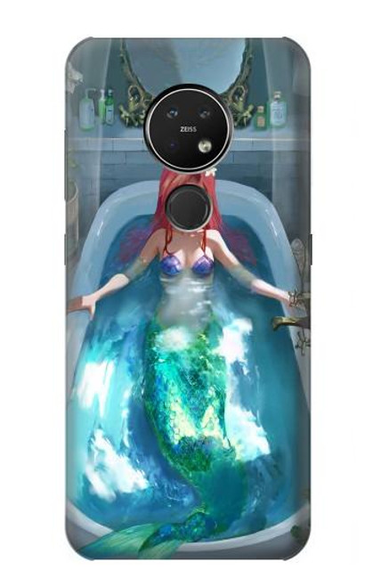 S3911 Cute Little Mermaid Aqua Spa Hülle Schutzhülle Taschen für Nokia 7.2