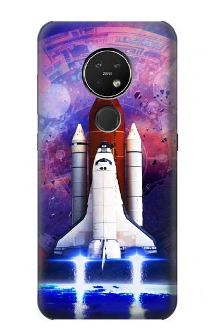S3913 Colorful Nebula Space Shuttle Hülle Schutzhülle Taschen für Nokia 7.2