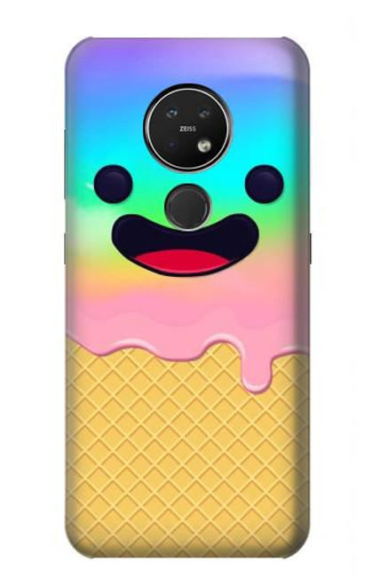 S3939 Ice Cream Cute Smile Hülle Schutzhülle Taschen für Nokia 7.2