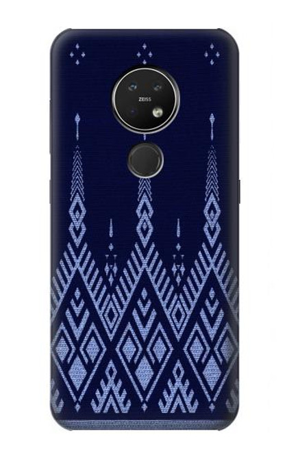 S3950 Textile Thai Blue Pattern Hülle Schutzhülle Taschen für Nokia 7.2