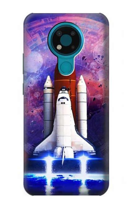 S3913 Colorful Nebula Space Shuttle Hülle Schutzhülle Taschen für Nokia 3.4