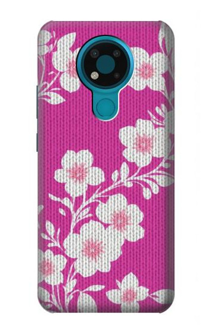 S3924 Cherry Blossom Pink Background Hülle Schutzhülle Taschen für Nokia 3.4