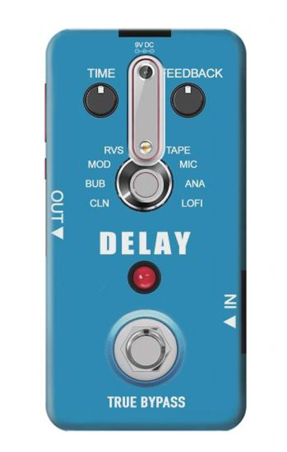 S3962 Guitar Analog Delay Graphic Hülle Schutzhülle Taschen für Nokia 6.1, Nokia 6 2018