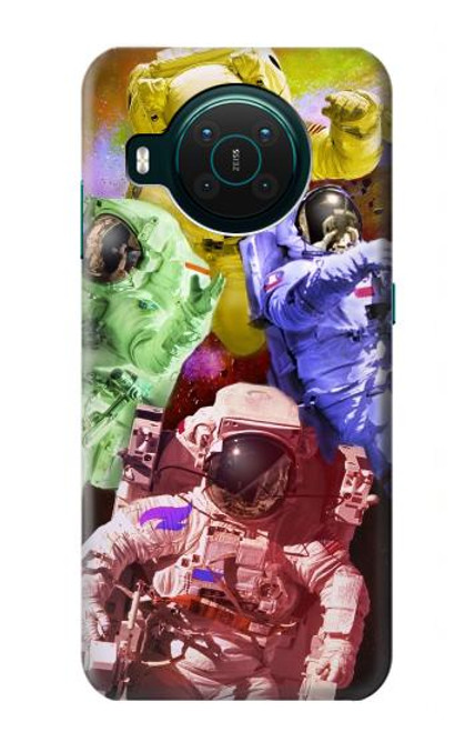 S3914 Colorful Nebula Astronaut Suit Galaxy Hülle Schutzhülle Taschen für Nokia X10
