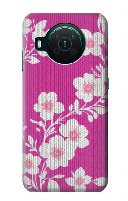 S3924 Cherry Blossom Pink Background Hülle Schutzhülle Taschen für Nokia X10