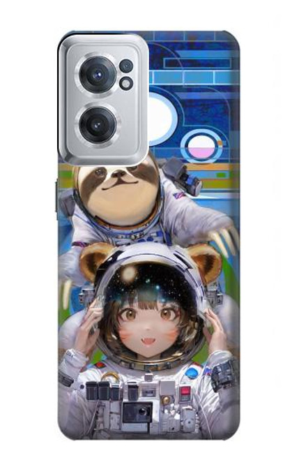 S3915 Raccoon Girl Baby Sloth Astronaut Suit Hülle Schutzhülle Taschen für OnePlus Nord CE 2 5G