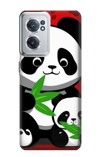 S3929 Cute Panda Eating Bamboo Hülle Schutzhülle Taschen für OnePlus Nord CE 2 5G