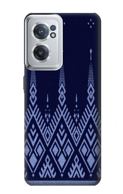 S3950 Textile Thai Blue Pattern Hülle Schutzhülle Taschen für OnePlus Nord CE 2 5G