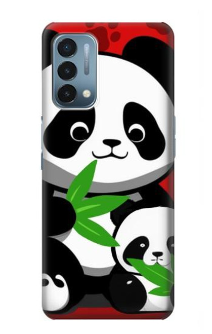 S3929 Cute Panda Eating Bamboo Hülle Schutzhülle Taschen für OnePlus Nord N200 5G
