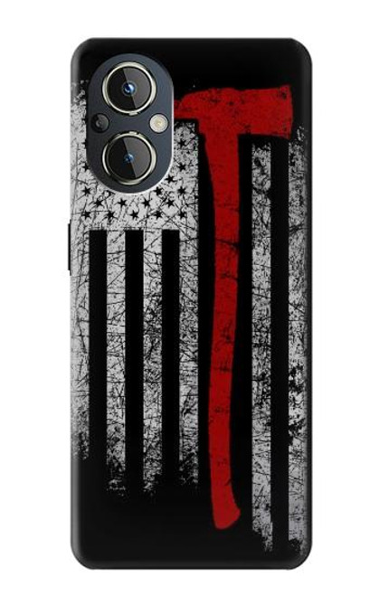 S3958 Firefighter Axe Flag Hülle Schutzhülle Taschen für OnePlus Nord N20 5G