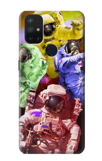 S3914 Colorful Nebula Astronaut Suit Galaxy Hülle Schutzhülle Taschen für OnePlus Nord N10 5G