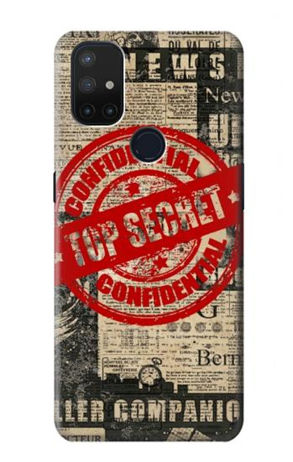 S3937 Text Top Secret Art Vintage Hülle Schutzhülle Taschen für OnePlus Nord N10 5G
