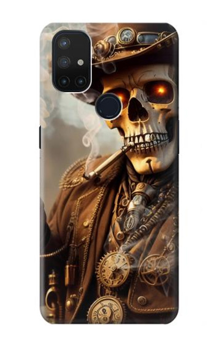 S3949 Steampunk Skull Smoking Hülle Schutzhülle Taschen für OnePlus Nord N10 5G
