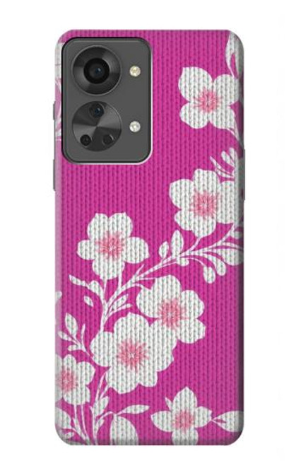 S3924 Cherry Blossom Pink Background Hülle Schutzhülle Taschen für OnePlus Nord 2T