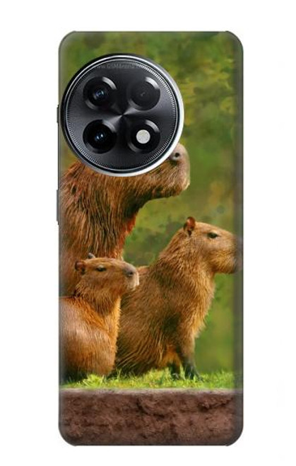 S3917 Capybara Family Giant Guinea Pig Hülle Schutzhülle Taschen für OnePlus 11R