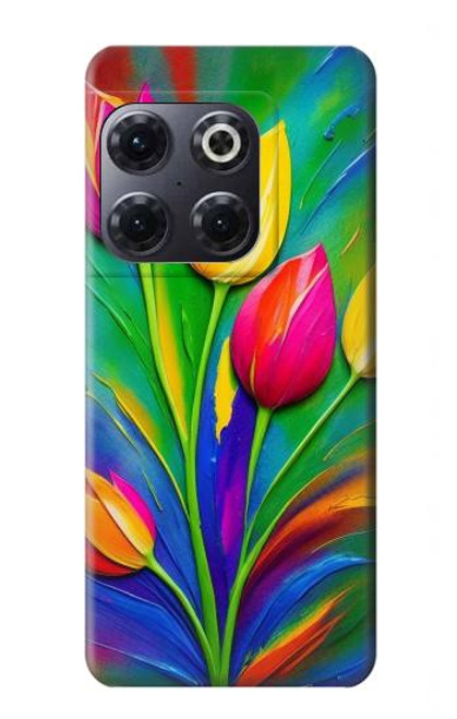 S3926 Colorful Tulip Oil Painting Hülle Schutzhülle Taschen für OnePlus 10T