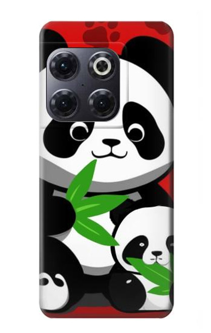 S3929 Cute Panda Eating Bamboo Hülle Schutzhülle Taschen für OnePlus 10T