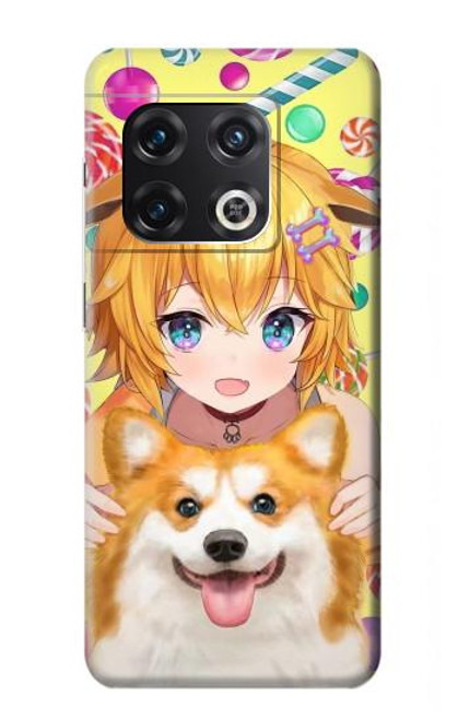 S3918 Baby Corgi Dog Corgi Girl Candy Hülle Schutzhülle Taschen für OnePlus 10 Pro