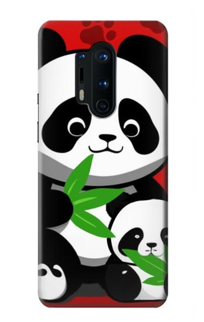 S3929 Cute Panda Eating Bamboo Hülle Schutzhülle Taschen für OnePlus 8 Pro