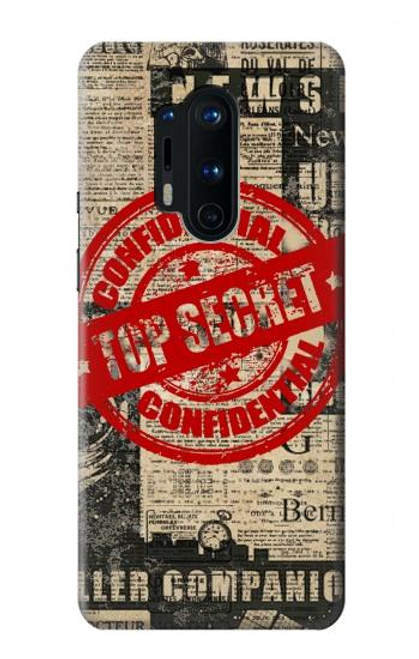 S3937 Text Top Secret Art Vintage Hülle Schutzhülle Taschen für OnePlus 8 Pro