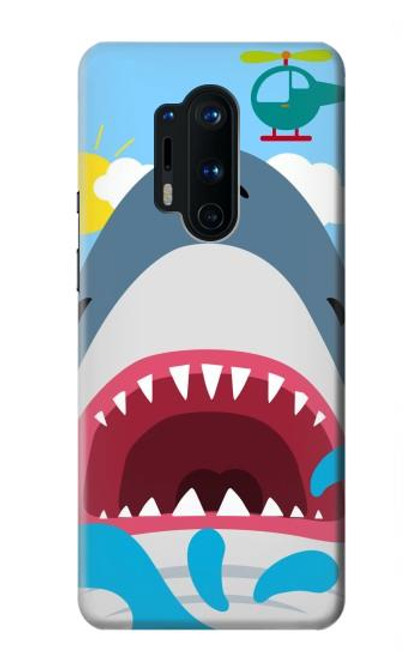 S3947 Shark Helicopter Cartoon Hülle Schutzhülle Taschen für OnePlus 8 Pro