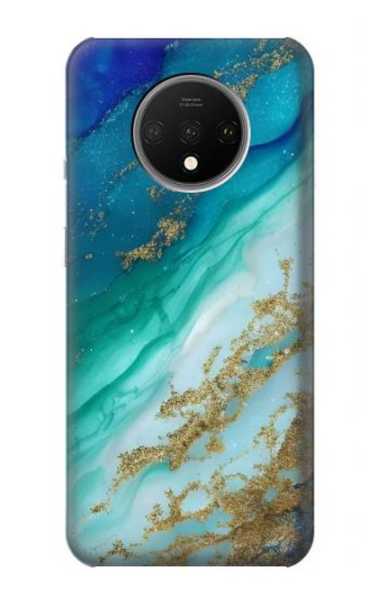 S3920 Abstract Ocean Blue Color Mixed Emerald Hülle Schutzhülle Taschen für OnePlus 7T