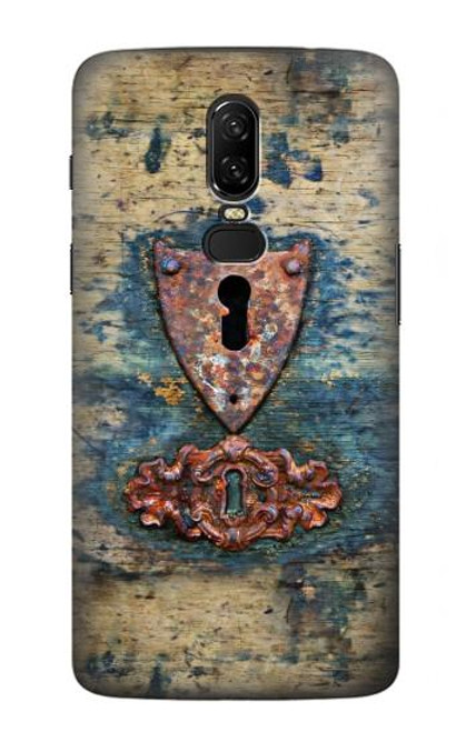 S3955 Vintage Keyhole Weather Door Hülle Schutzhülle Taschen für OnePlus 6