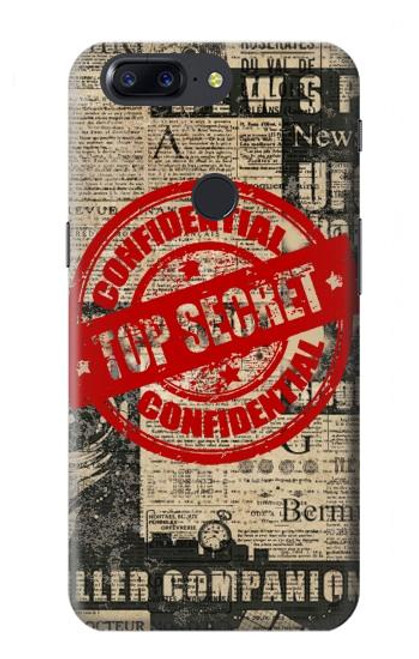 S3937 Text Top Secret Art Vintage Hülle Schutzhülle Taschen für OnePlus 5T