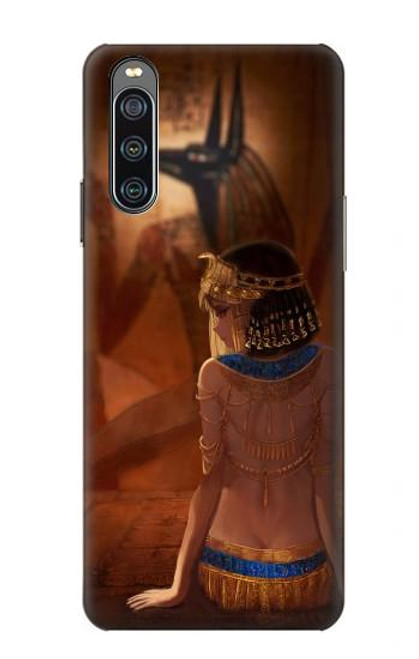 S3919 Egyptian Queen Cleopatra Anubis Hülle Schutzhülle Taschen für Sony Xperia 10 IV