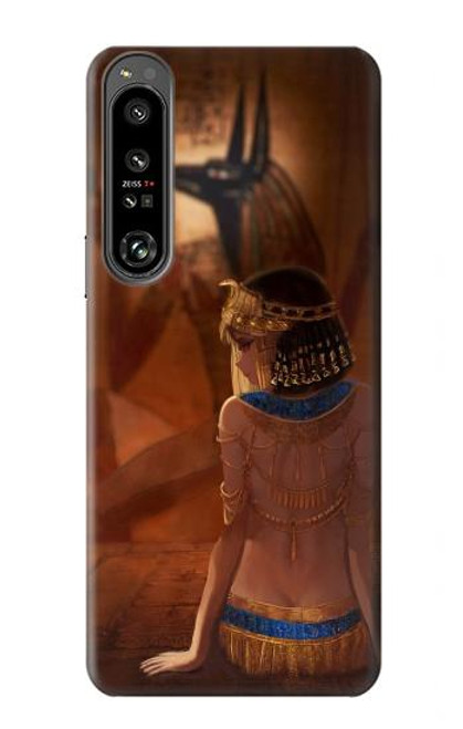 S3919 Egyptian Queen Cleopatra Anubis Hülle Schutzhülle Taschen für Sony Xperia 1 IV
