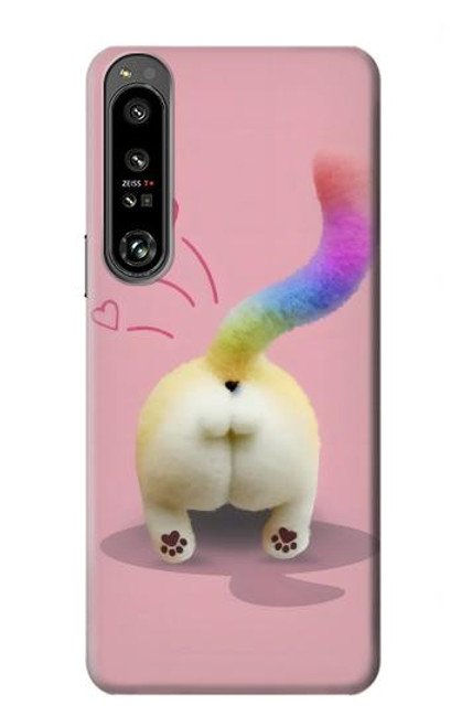 S3923 Cat Bottom Rainbow Tail Hülle Schutzhülle Taschen für Sony Xperia 1 IV