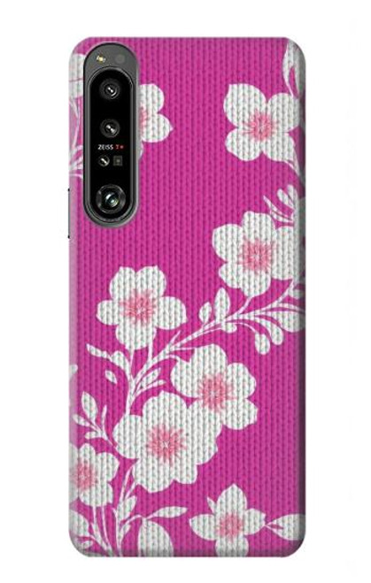 S3924 Cherry Blossom Pink Background Hülle Schutzhülle Taschen für Sony Xperia 1 IV